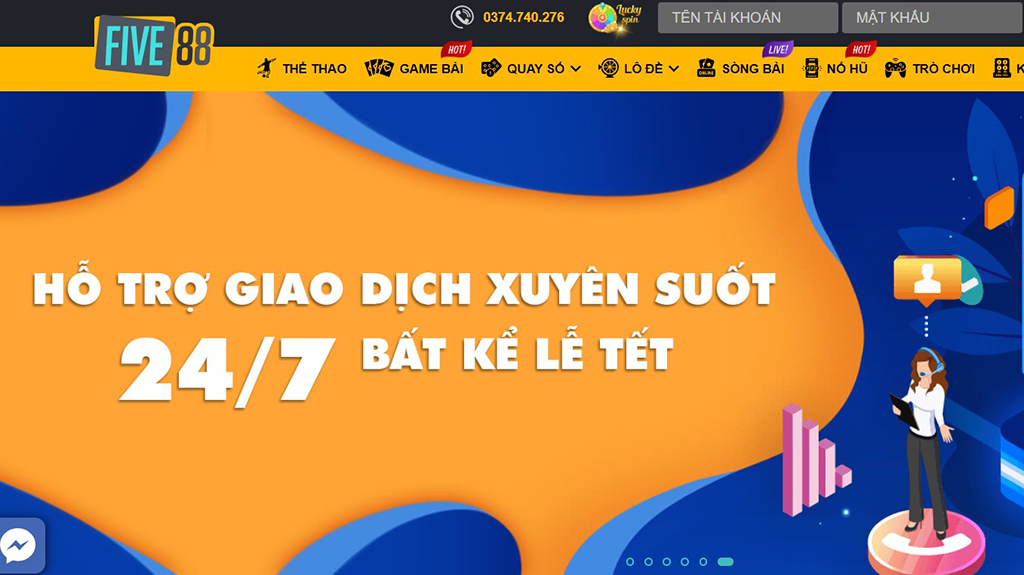 Đội ngũ cskh 24/7 Five88