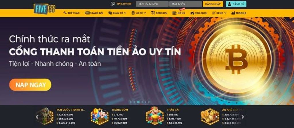 Đăng nhập Five88 với các thao tác đơn giản