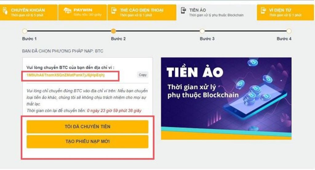 Giao dịch nạp/ rút tiền thuận tiện, đa dạng phương thức