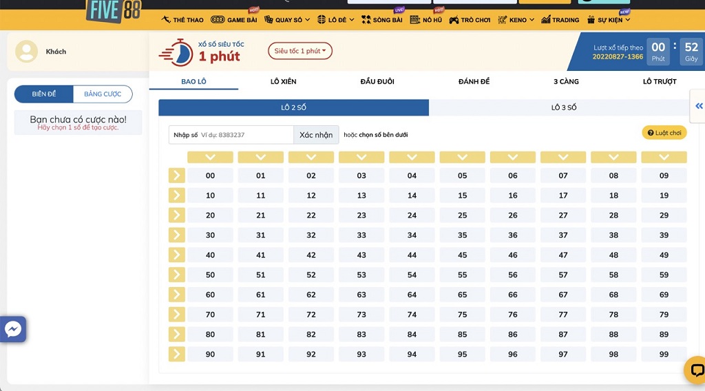 Lưu ý cần thiết khi tham gia lô đề Five88